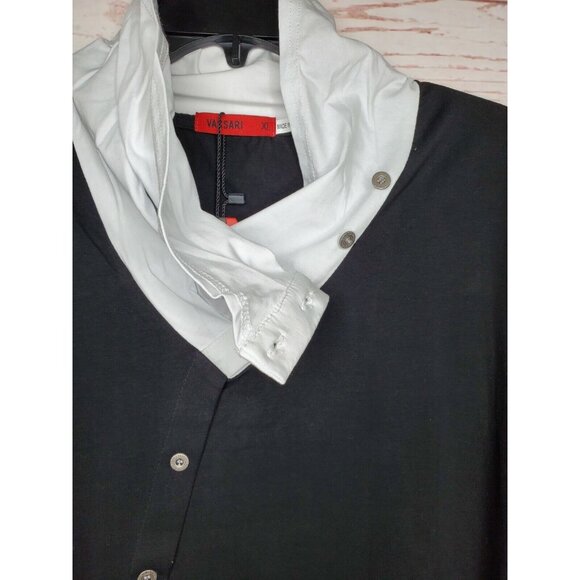 Vassari Los Angeles XL High Button Collar Rare Short Sleeve Shirt - Picture 6 of 12